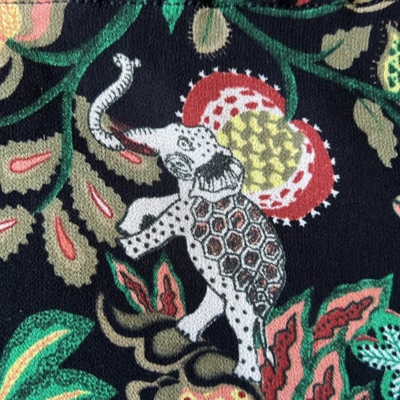 Maison Scotch Yeah Jungle Floral Print Dress Size Black/Green Size XS - Picture 10 of 13